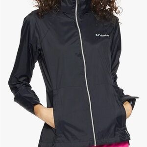 Columbia Women’s Switchback II Jacket Size M Hidden Hood Rain Jacket Windbreaker